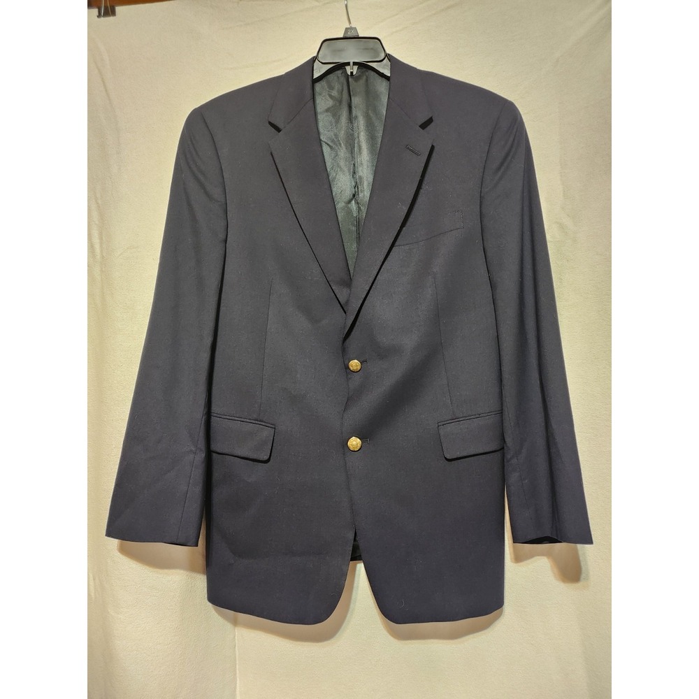 Hart Schaffner Marx,Two Gold Button, Black Blazer, Men's 43R,Wool,1887 Dillard's